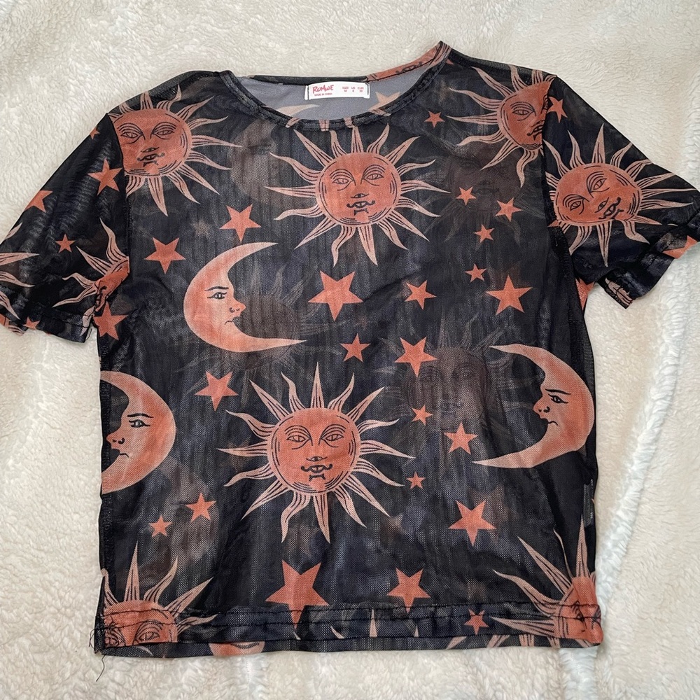 ROMWE Sun and Moon Mesh Top - AS SEEN ON TIKTOK @savannahjromero